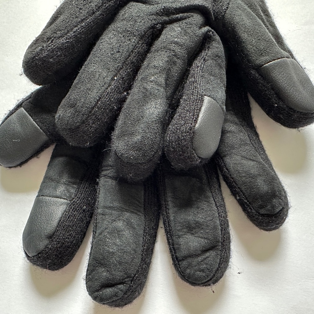 Bass Fleece Lined Black Winter Gloves M Leather